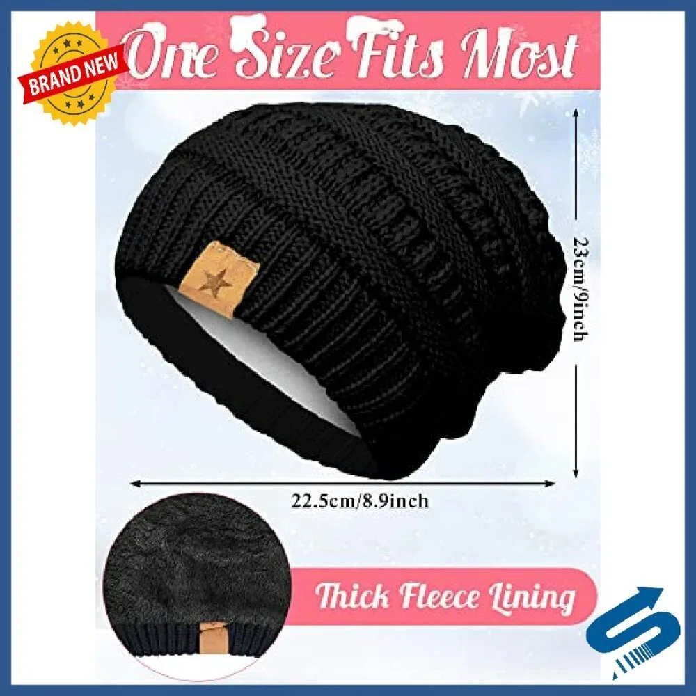8-Piece Winter Hat & Glove Set, Touchscreen Fleece & Chenille - Picture 3 of 8